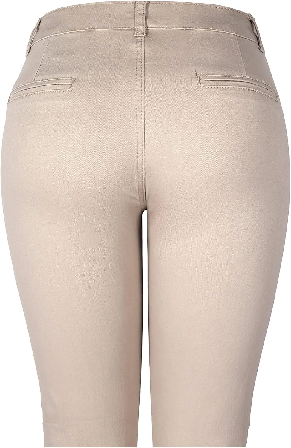 2LUV Women's Stretchy 5 Pocket Skinny Color Uniform Pants