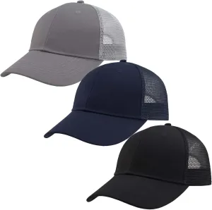 3 Pack Plain Cotton Strapback Baseball Hat Adjustable Low Profile Blank Team Ball Caps for Men Women