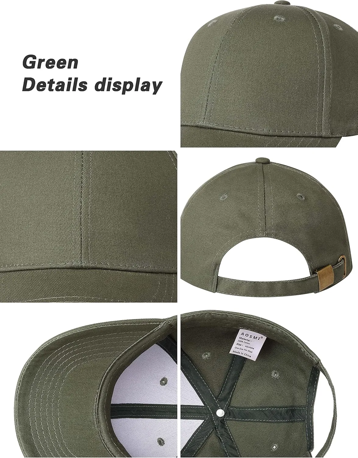 3 Pack Plain Cotton Strapback Baseball Hat Adjustable Low Profile Blank Team Ball Caps for Men Women