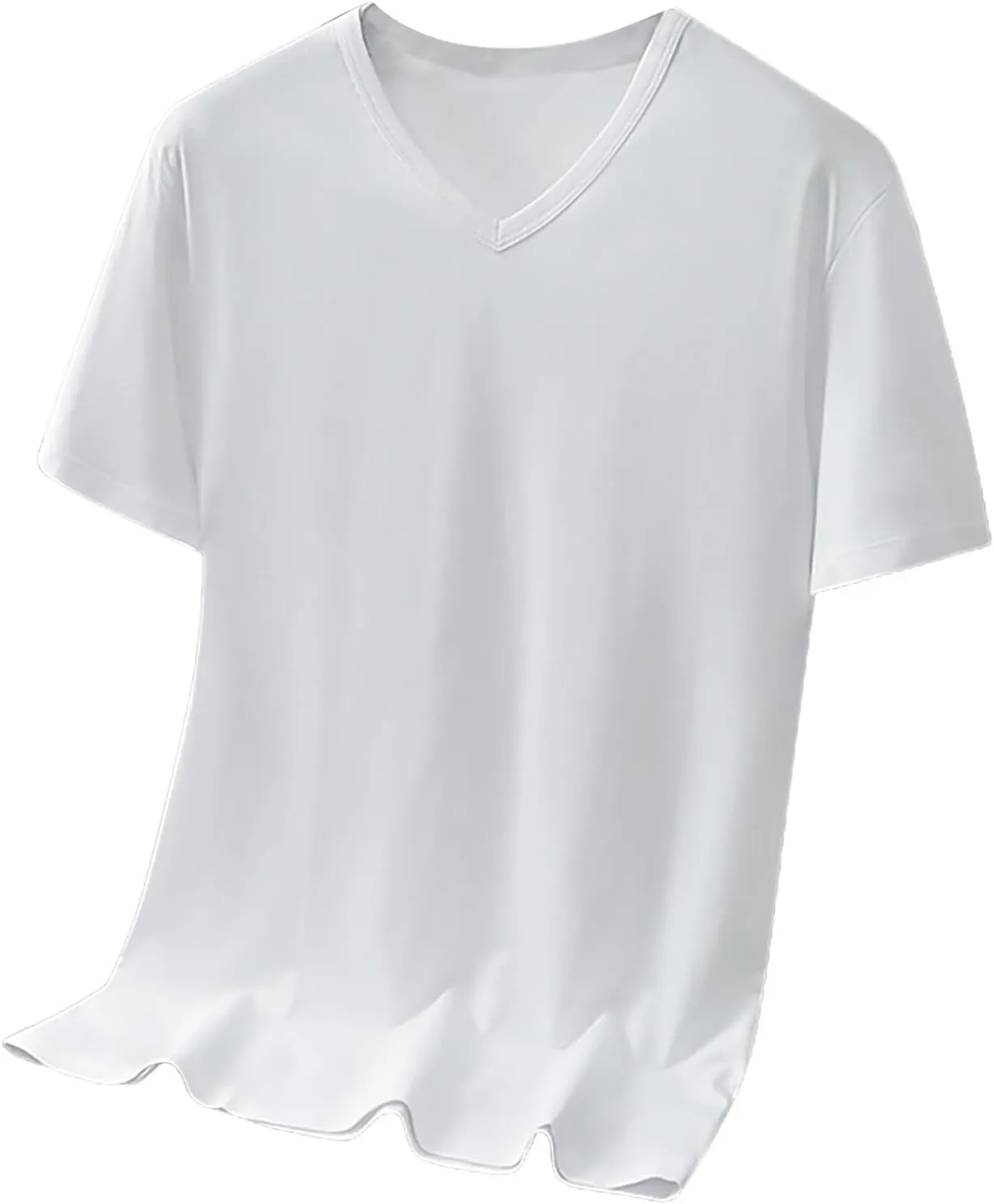 Big and Tall Shirts for Men Casual V Neck Short Sleeve T Shirts Plus Size Loose Summer Tee Tops Comfy Cotton T-Shirts