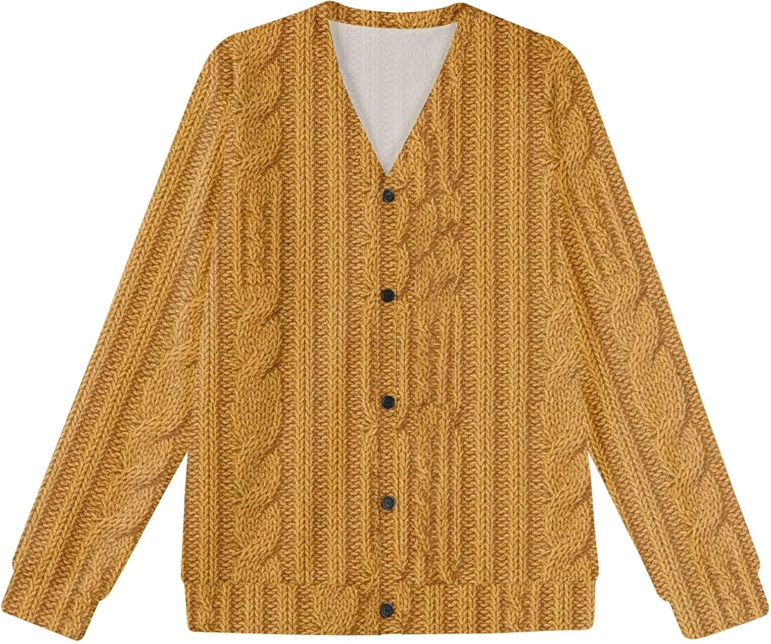 Cardigan Sweater for Men Knitted Long Sleeve Sweaters V Neck Button up Sweaters Classic Tops Casual Pullovers