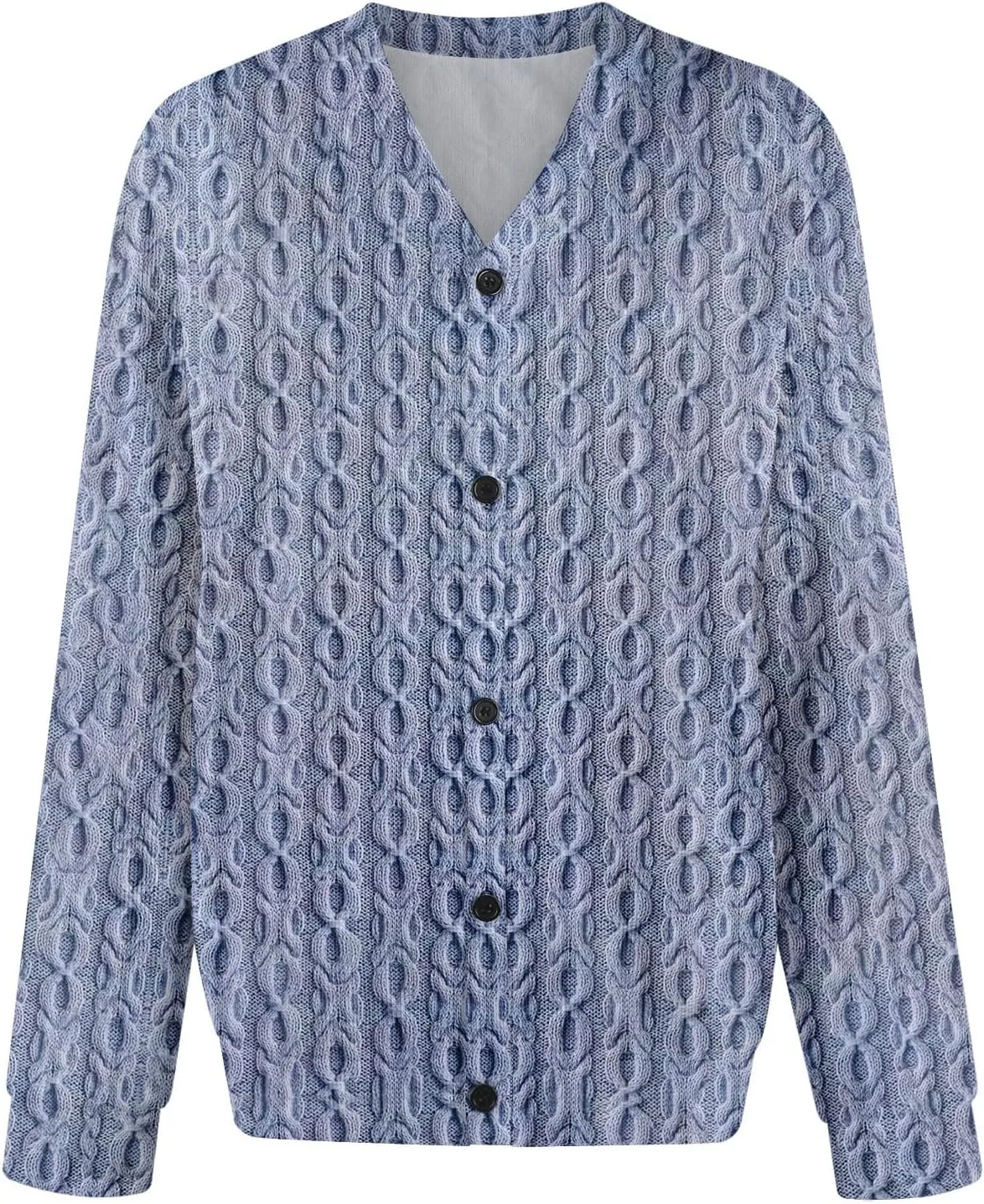 Cardigan Sweater for Men Knitted Long Sleeve Sweaters V Neck Button up Sweaters Classic Tops Casual Pullovers