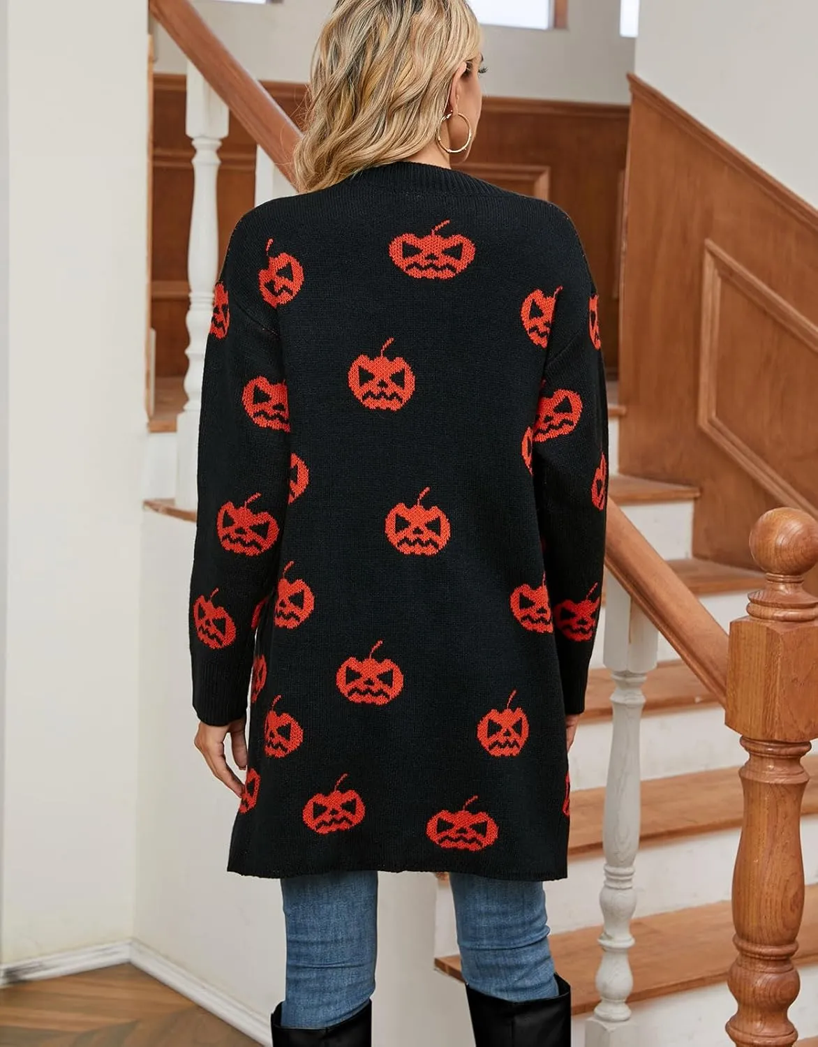Cardigan Sweaters for Women Cute Loose Open Front Long Sleeve Cardigans Coat Outwear