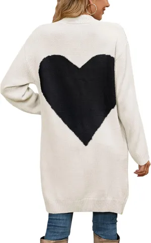 Cardigan Sweaters for Women Cute Loose Open Front Long Sleeve Cardigans Coat Outwear