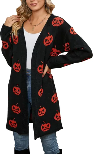 Cardigan Sweaters for Women Cute Loose Open Front Long Sleeve Cardigans Coat Outwear