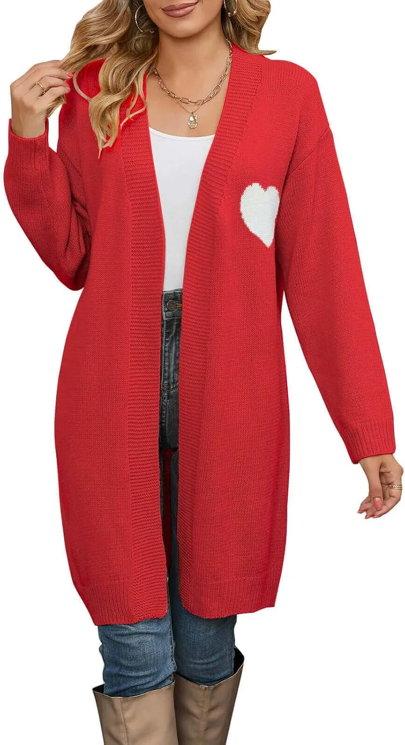 Cardigan Sweaters for Women Cute Loose Open Front Long Sleeve Cardigans Coat Outwear