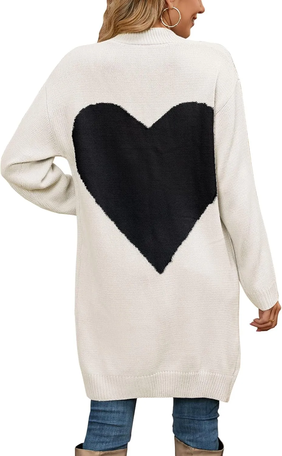 Cardigan Sweaters for Women Cute Loose Open Front Long Sleeve Cardigans Coat Outwear