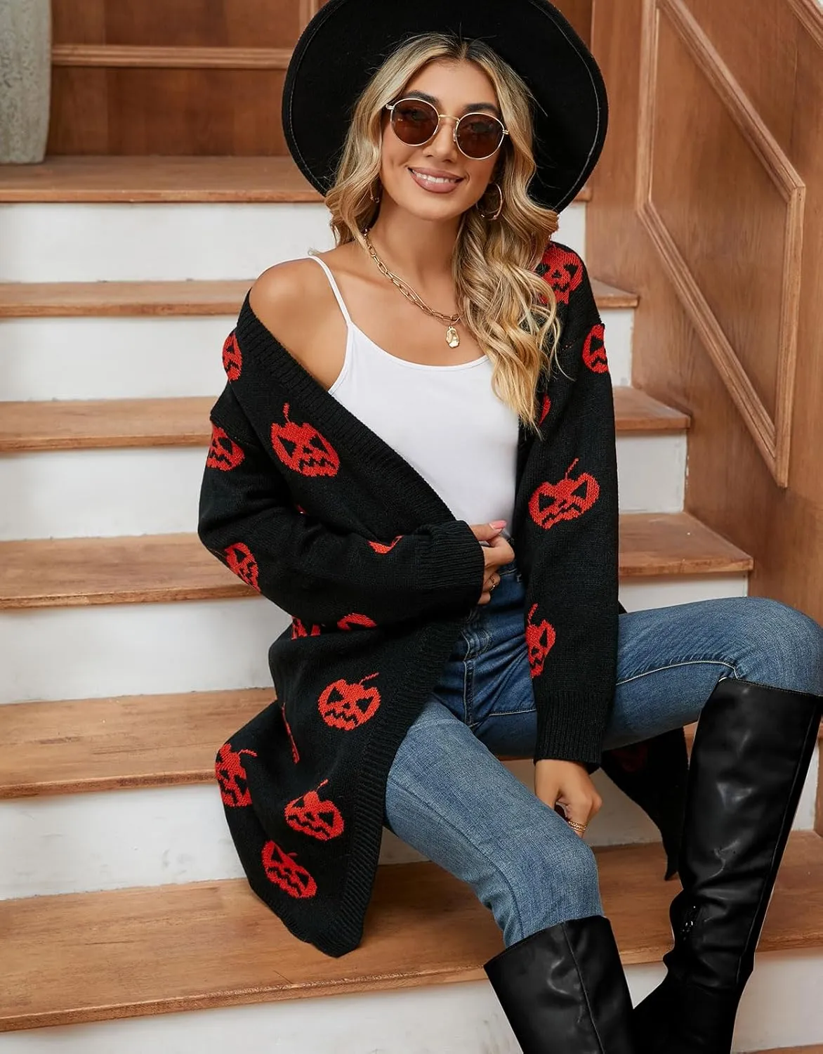 Cardigan Sweaters for Women Cute Loose Open Front Long Sleeve Cardigans Coat Outwear