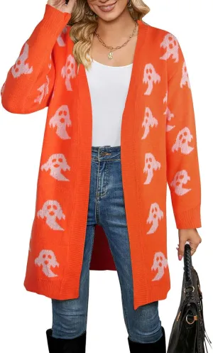 Cardigan Sweaters for Women Cute Loose Open Front Long Sleeve Cardigans Coat Outwear