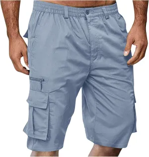Cargo Shorts for Men Cargo Work Shorts Lightweight Shorts Summer Work Shorts Elastic Waist Shorts Casual Shorts