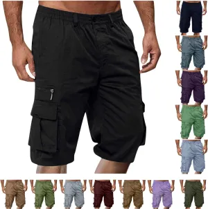 Cargo Shorts for Men Cargo Work Shorts Lightweight Shorts Summer Work Shorts Elastic Waist Shorts Casual Shorts