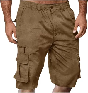 Cargo Shorts for Men Cargo Work Shorts Lightweight Shorts Summer Work Shorts Elastic Waist Shorts Casual Shorts
