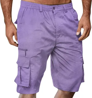 Cargo Shorts for Men Cargo Work Shorts Lightweight Shorts Summer Work Shorts Elastic Waist Shorts Casual Shorts