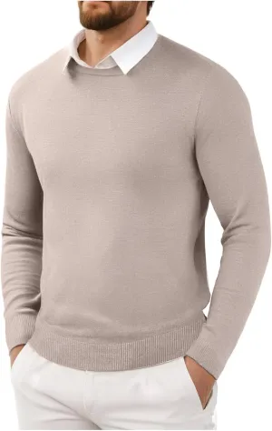Cashmere Sweaters for Men, Men's Cashmere Sweater Warm Pullovers Crewneck Knit Winter Tops Male Knitwear Jumpers