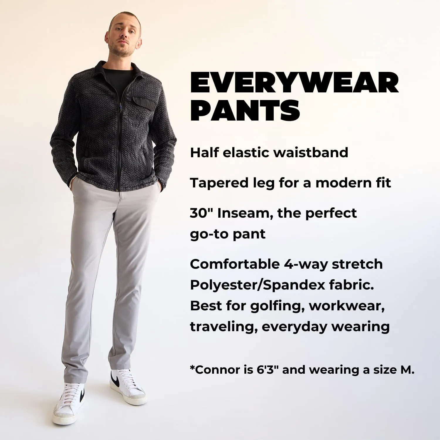 Chubbies Mens Everywear Pants, Chino Pants, Stretchy and Wrinkle Resistant, 30" Inseam