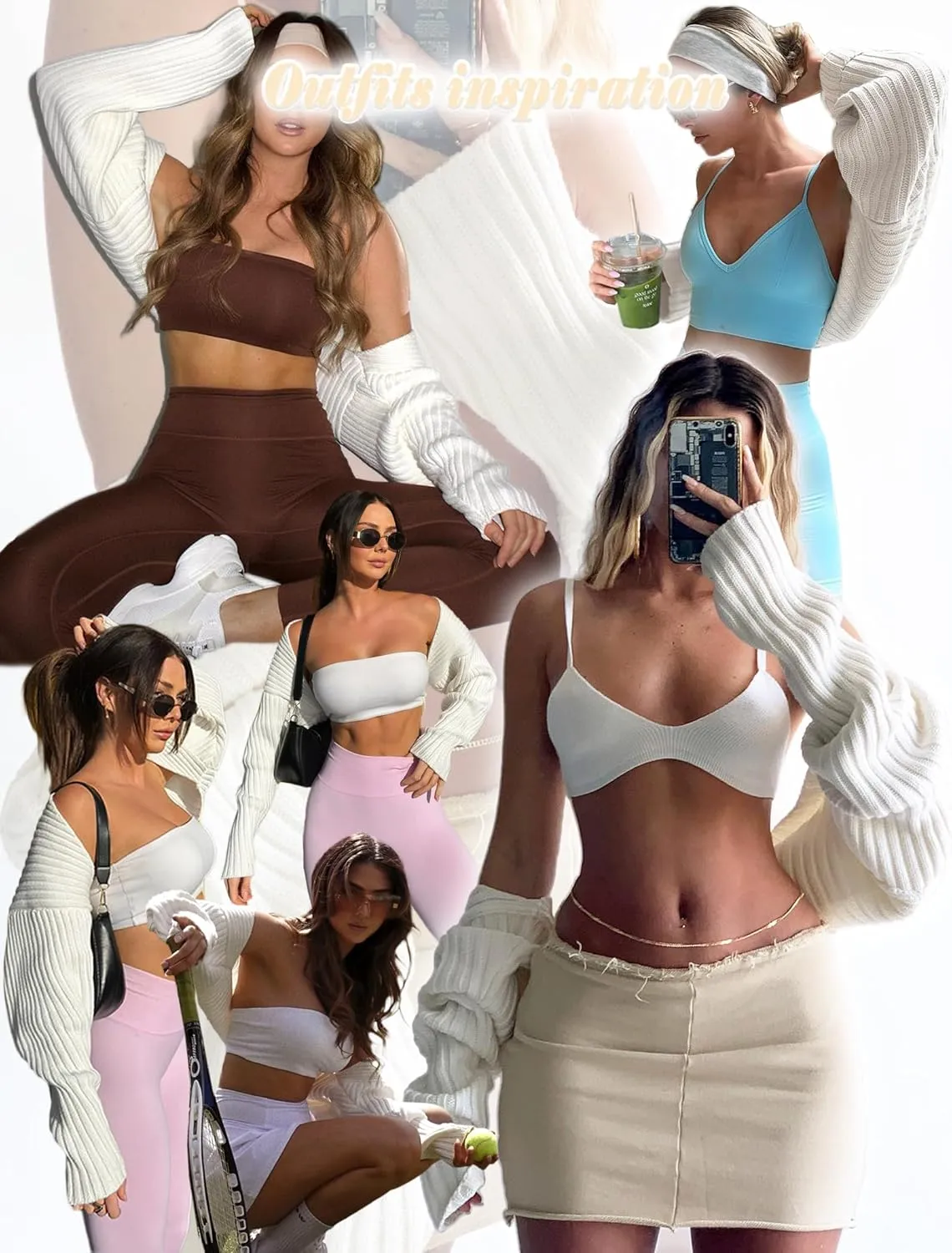Chunky Knit Bolero Shrug Cardigan Sweater for Women Fall Open Front Long Arm Sleeve Cropped Cardigan Y2k Loose Sueter