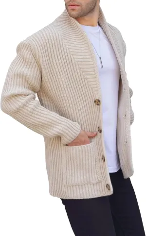 Chunky Knit Sweater,Cable Knit Cardigan Button Down V Neck Ribbed Knitted Cardigans