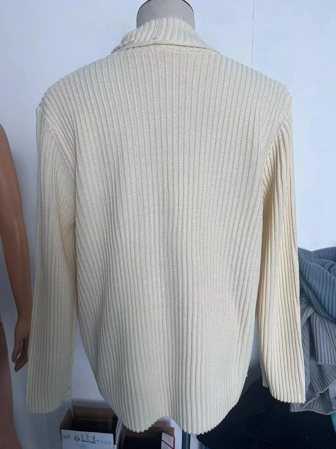 Chunky Knit Sweater,Cable Knit Cardigan Button Down V Neck Ribbed Knitted Cardigans