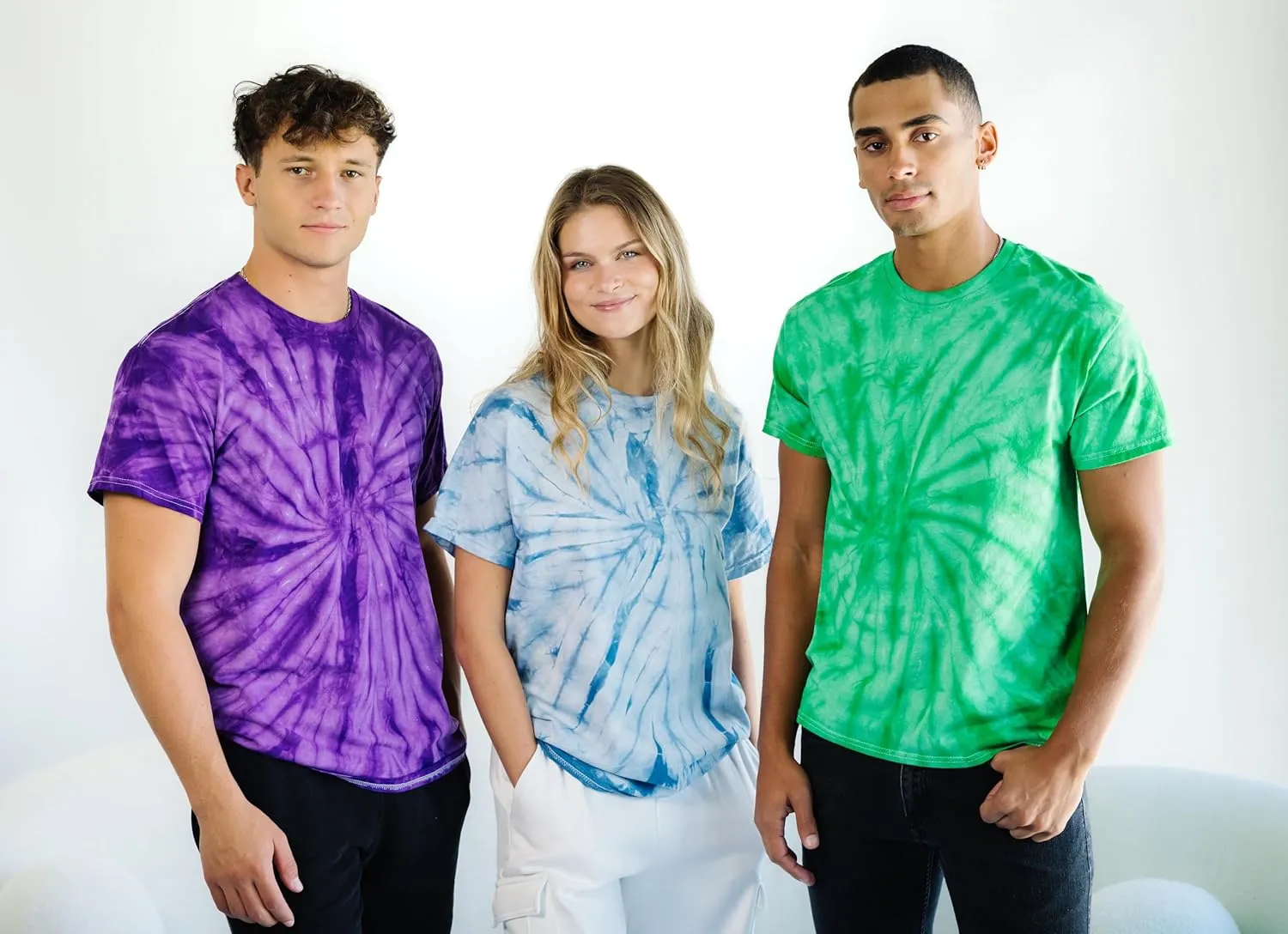 Colortone Spider Tie Dye T-Shirts for Men and Women - Unisex Short Sleeve Tie-Dye T Shirts for Adults