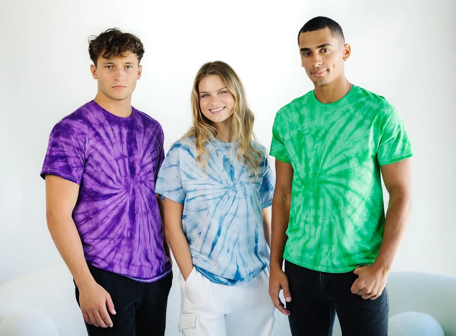 Colortone Spider Tie Dye T-Shirts for Men and Women - Unisex Short Sleeve Tie-Dye T Shirts for Adults