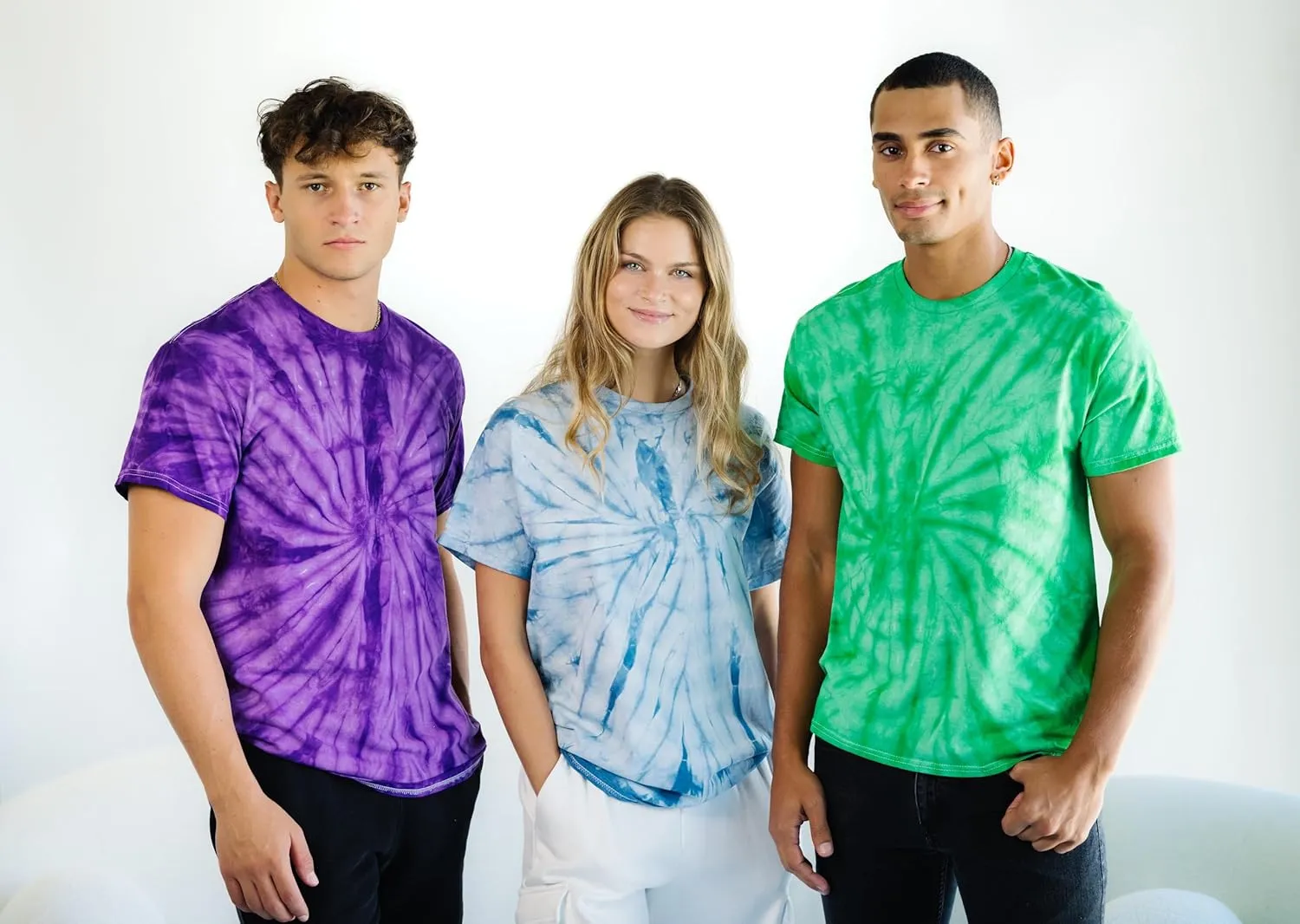 Colortone Spider Tie Dye T-Shirts for Men and Women - Unisex Short Sleeve Tie-Dye T Shirts for Adults