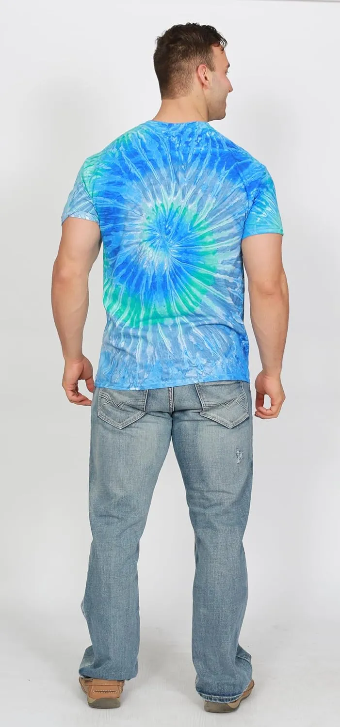 Colortone Tie Dye T-Shirts for Men and Women - Unisex Short Sleeve Tie-Dye T Shirts for Adults