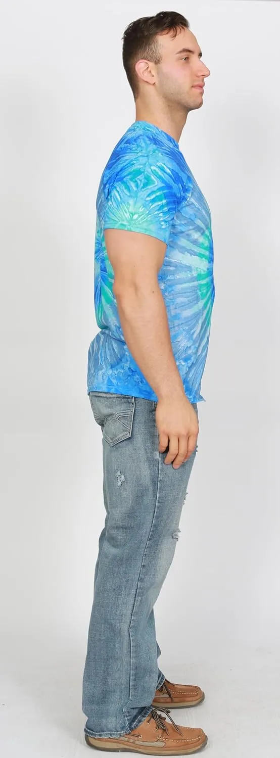 Colortone Tie Dye T-Shirts for Men and Women - Unisex Short Sleeve Tie-Dye T Shirts for Adults
