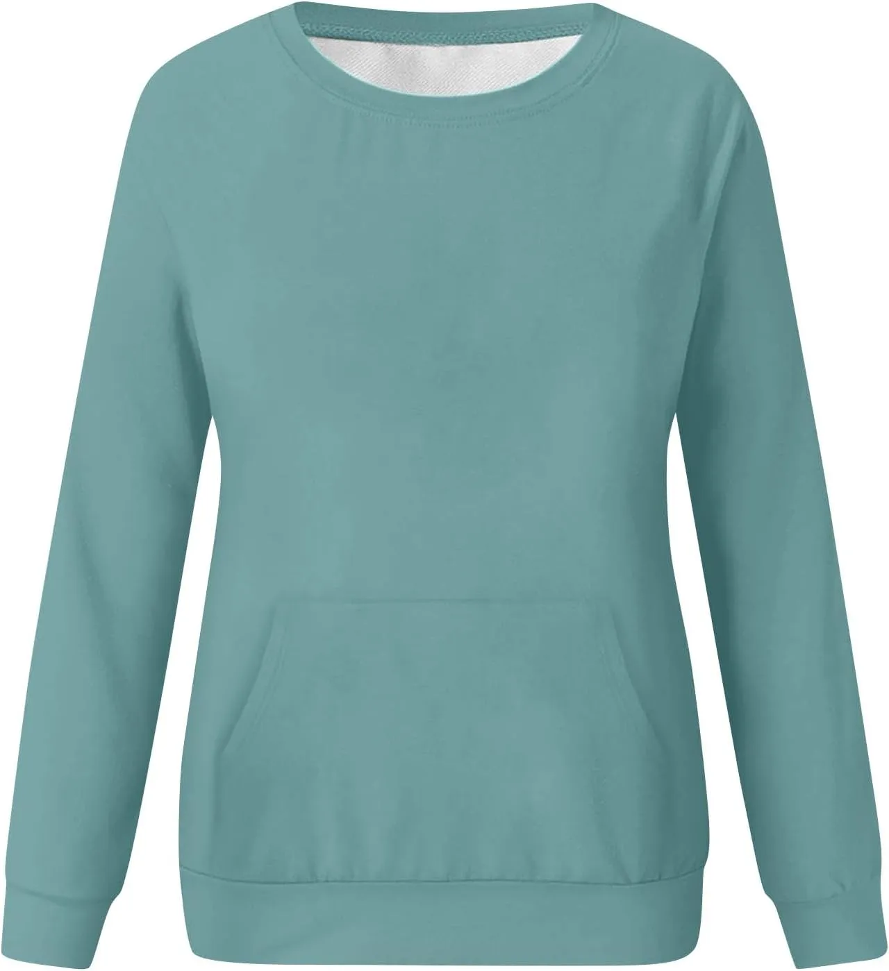 Crewneck Sweatshirts Women Pullover Sweaters Trendy Sweatshirt Long Sleeve Fall Outfits Sweaters with Pockets