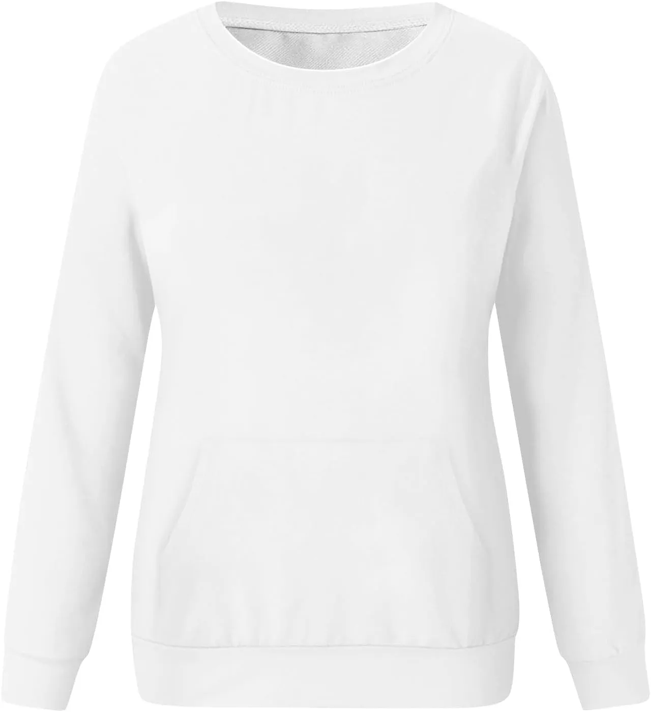 Crewneck Sweatshirts Women Pullover Sweaters Trendy Sweatshirt Long Sleeve Fall Outfits Sweaters with Pockets