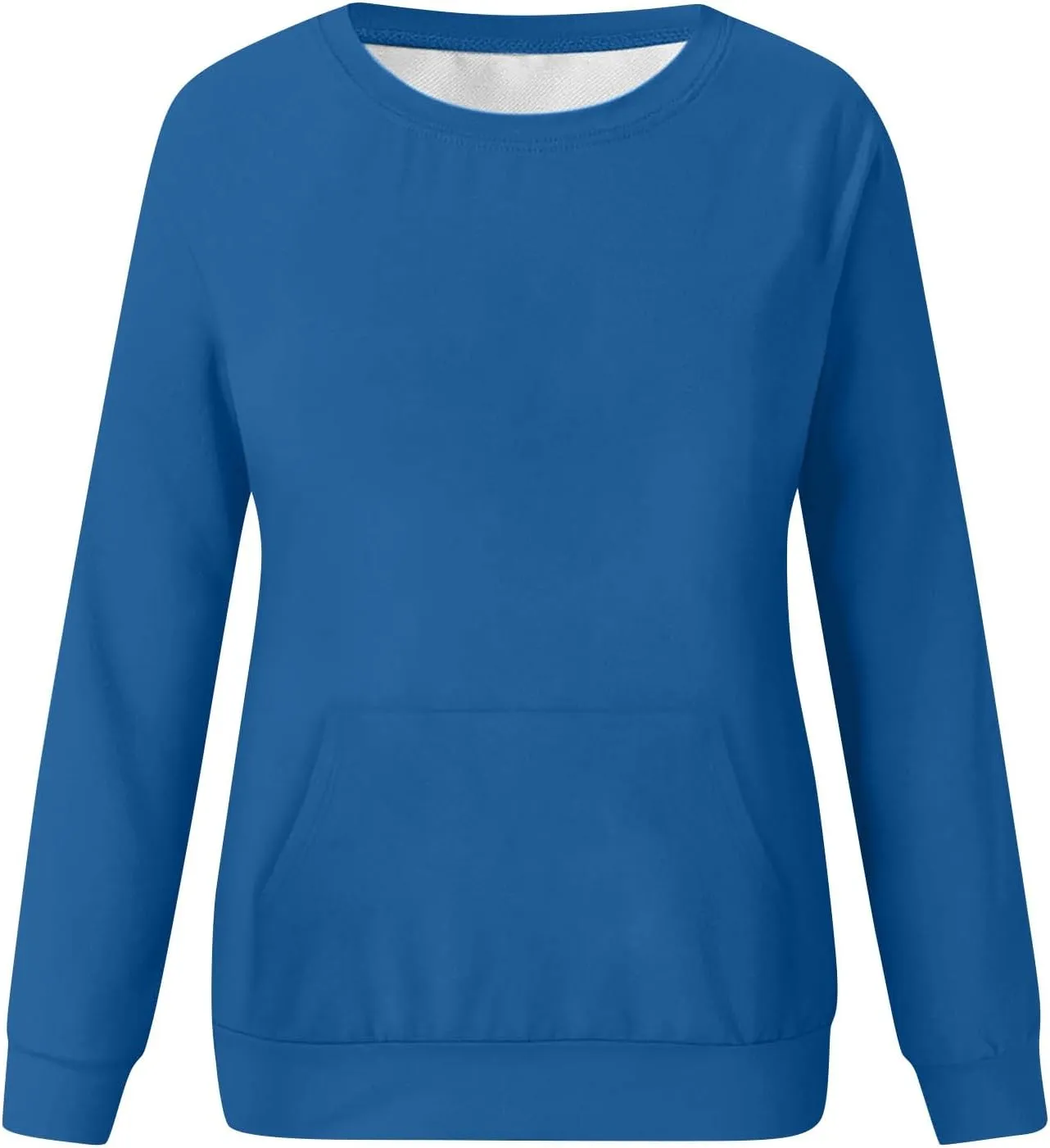 Crewneck Sweatshirts Women Pullover Sweaters Trendy Sweatshirt Long Sleeve Fall Outfits Sweaters with Pockets