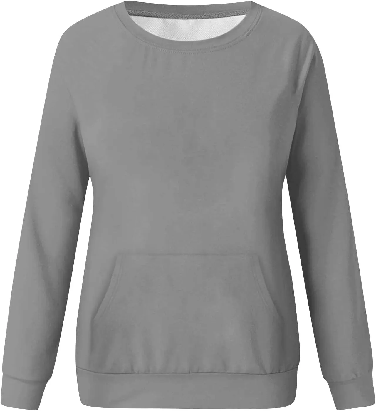 Crewneck Sweatshirts Women Pullover Sweaters Trendy Sweatshirt Long Sleeve Fall Outfits Sweaters with Pockets
