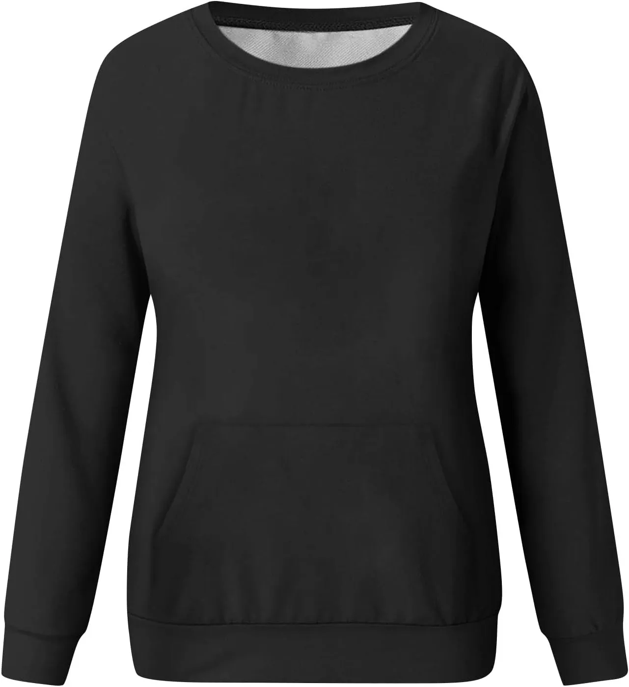 Crewneck Sweatshirts Women Pullover Sweaters Trendy Sweatshirt Long Sleeve Fall Outfits Sweaters with Pockets