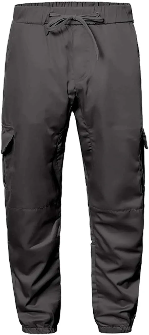 CRNTCEM Mens Slim Fit Jogging Cargo Pants Tapered Leg Casual Work Chino Pants Slim Fit Fitness Gym Bodybuilding Sweatpants