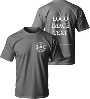 Custom T Shirts for Men Women-Made in USA-Customized T Shirts with Photo Logo Text,Personalized Shirts Front & Back Print