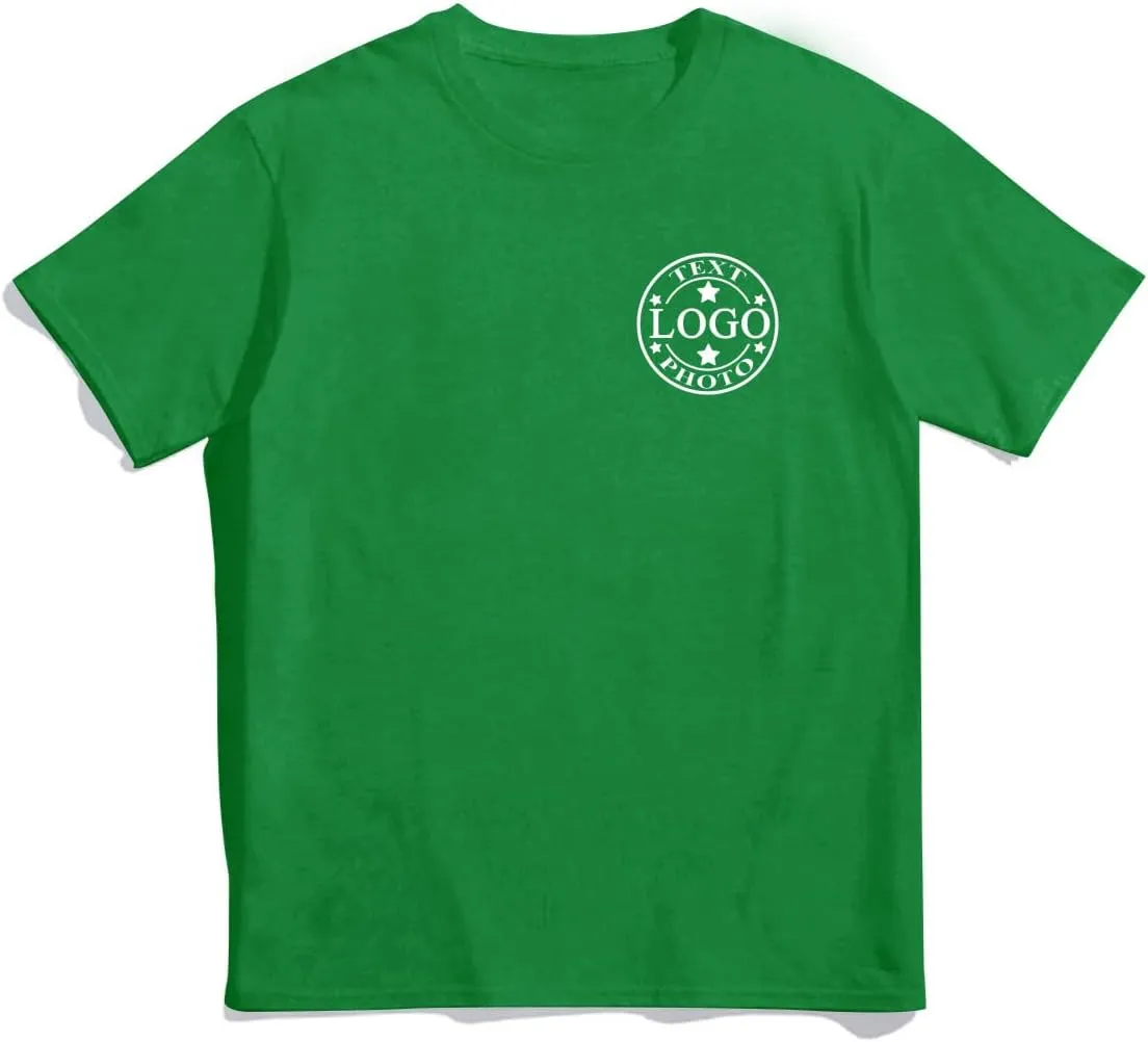 Custom T Shirts for Men Women-Made in USA-Customized T Shirts with Photo Logo Text,Personalized Shirts Front & Back Print