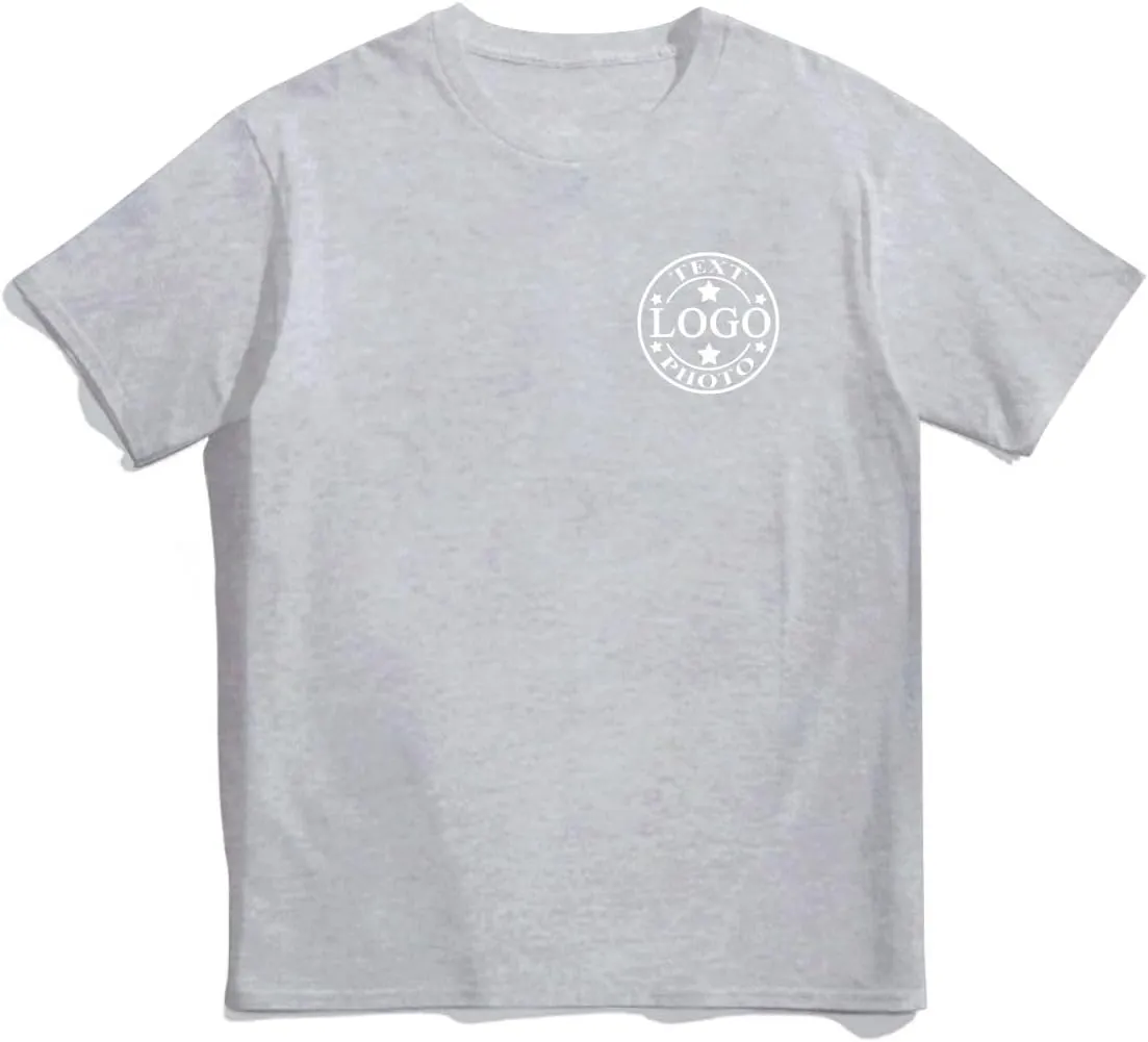 Custom T Shirts for Men Women-Made in USA-Customized T Shirts with Photo Logo Text,Personalized Shirts Front & Back Print