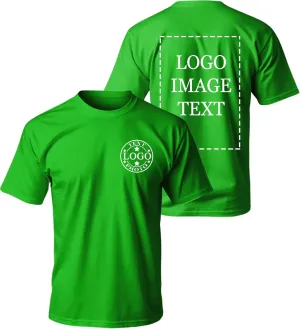 Custom T Shirts for Men Women-Made in USA-Customized T Shirts with Photo Logo Text,Personalized Shirts Front & Back Print