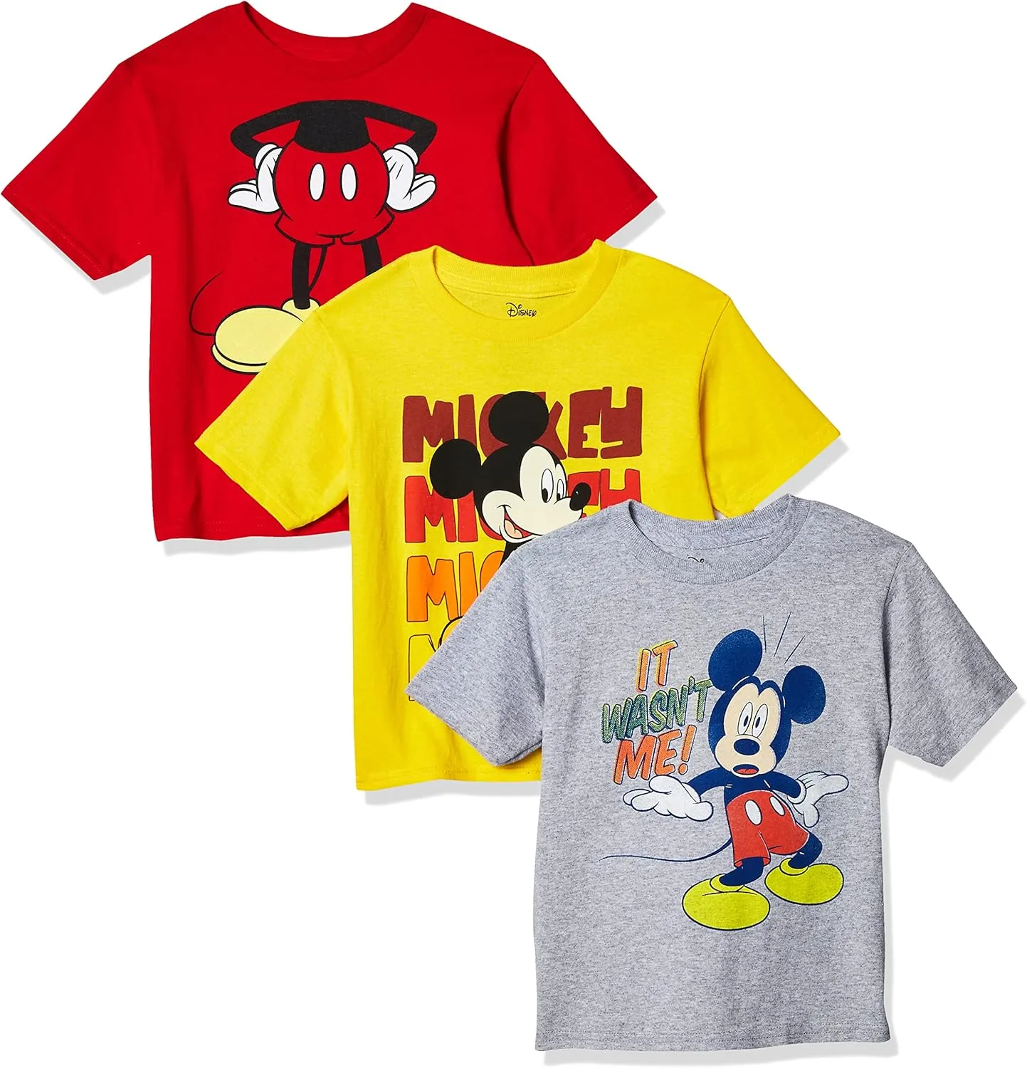 Disney Boys' Mickey Mouse 3-Pack T-Shirts