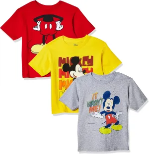 Disney Boys' Mickey Mouse 3-Pack T-Shirts
