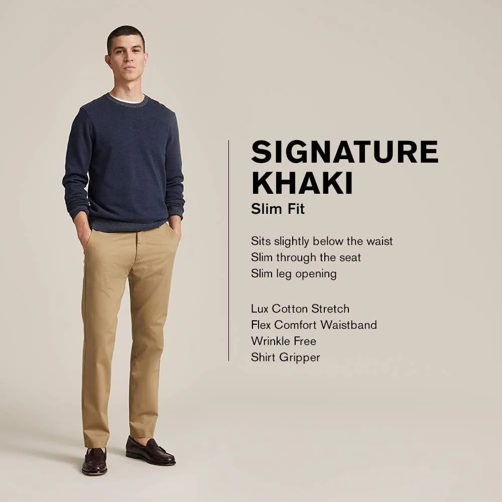 Dockers Men's Slim Fit Signature Khaki Lux Cotton Stretch Pants