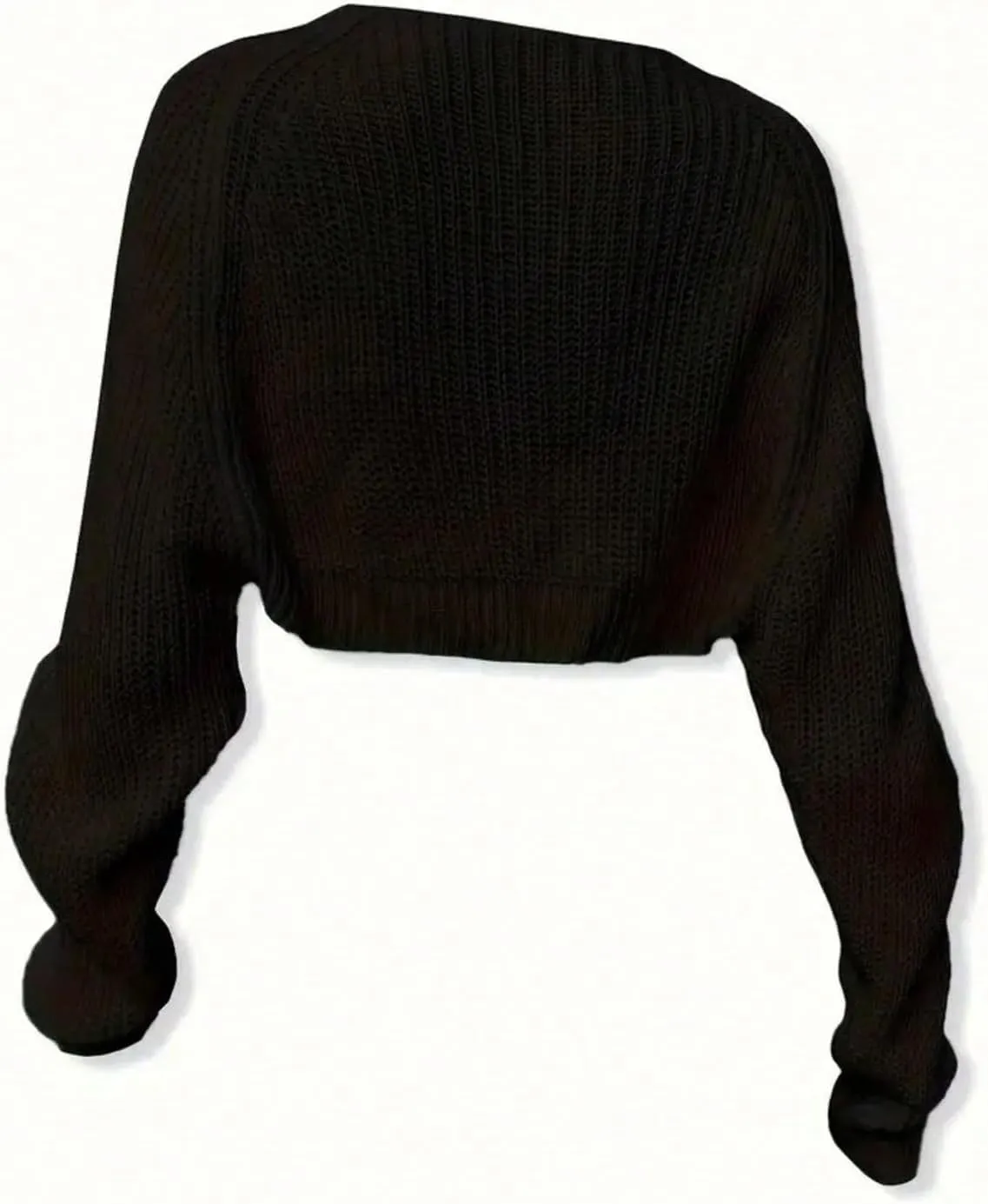 Floerns Women's Dolman Long Sleeve Cable Knit Cardigans Open Front Crop Shrug Sweaters