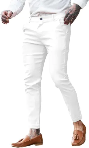 GINGTTO Mens Dress Pants Slim Fit Chino Pants for Men Stretch