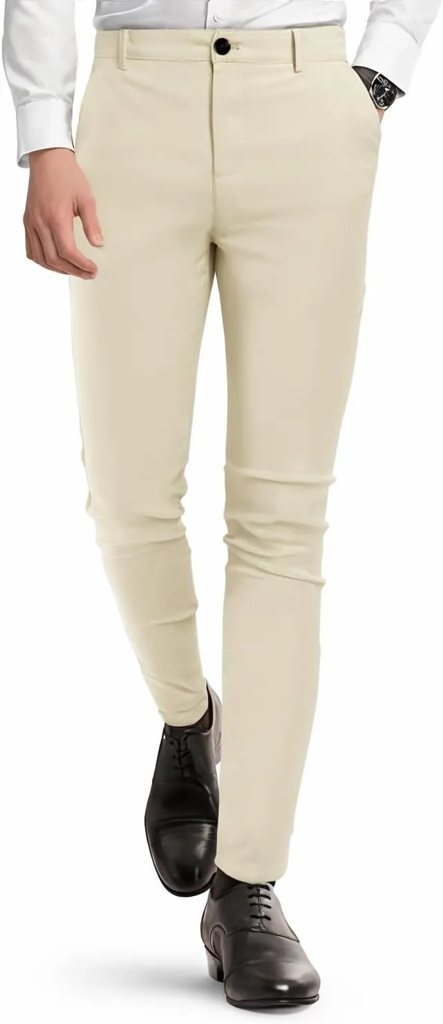 GINGTTO Mens Dress Pants Slim Fit Stretch Chino Pants for Men
