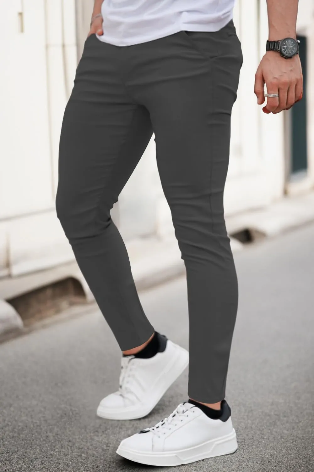 GINGTTO Mens Dress Pants Slim Fit Stretch Chino Pants for Men