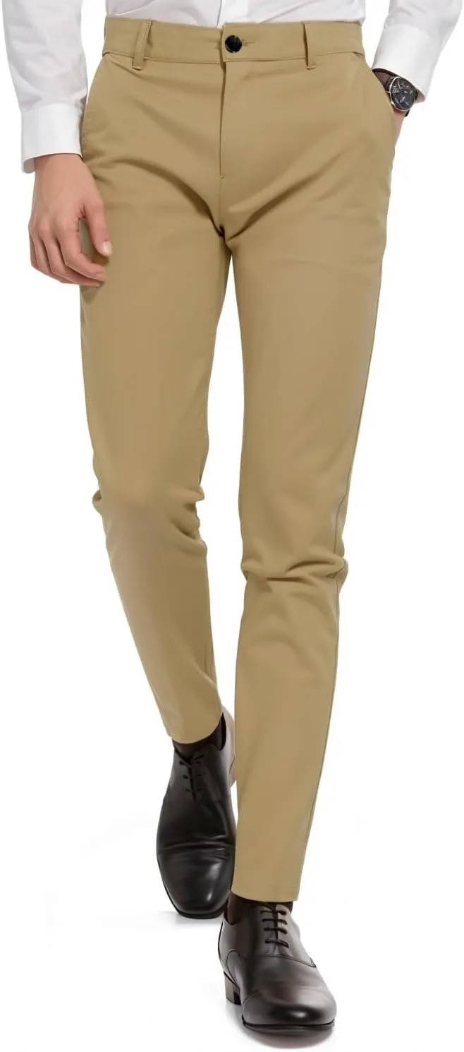 GINGTTO Mens Dress Pants Slim Fit Stretch Chino Pants for Men