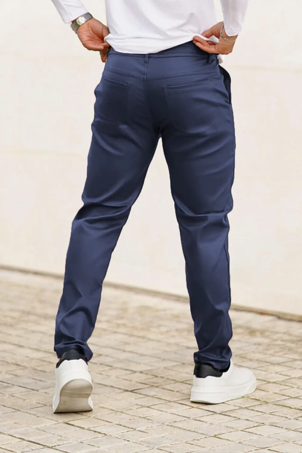 GINGTTO Mens Leather Pants Slim Fit Disco Pants for Men Stretch