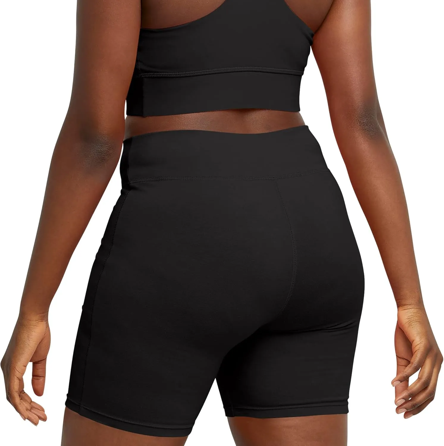 Hanes Womens Stretch Jersey Bike Shorts, Womens Cotton Sports Shorts, 7" Inseam
