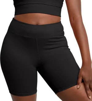 Hanes Womens Stretch Jersey Bike Shorts, Womens Cotton Sports Shorts, 7" Inseam