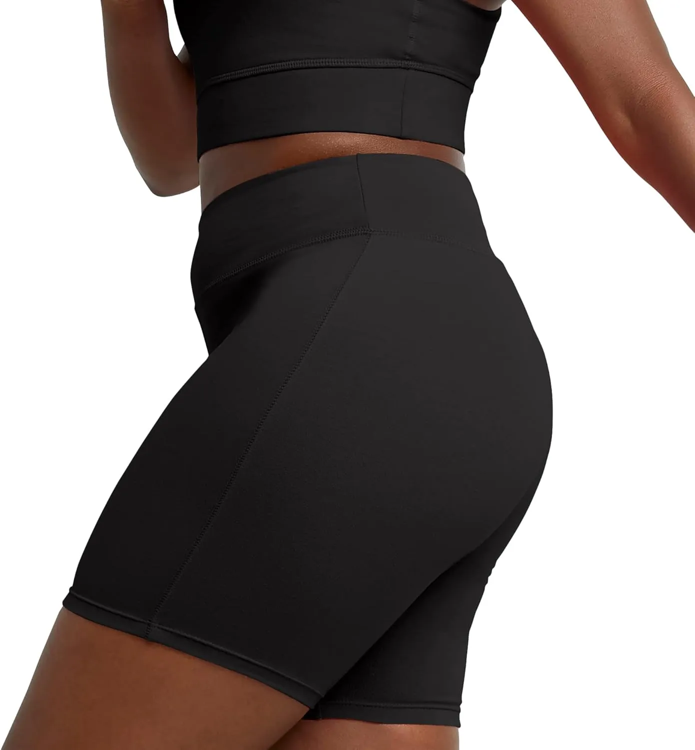 Hanes Womens Stretch Jersey Bike Shorts, Womens Cotton Sports Shorts, 7" Inseam