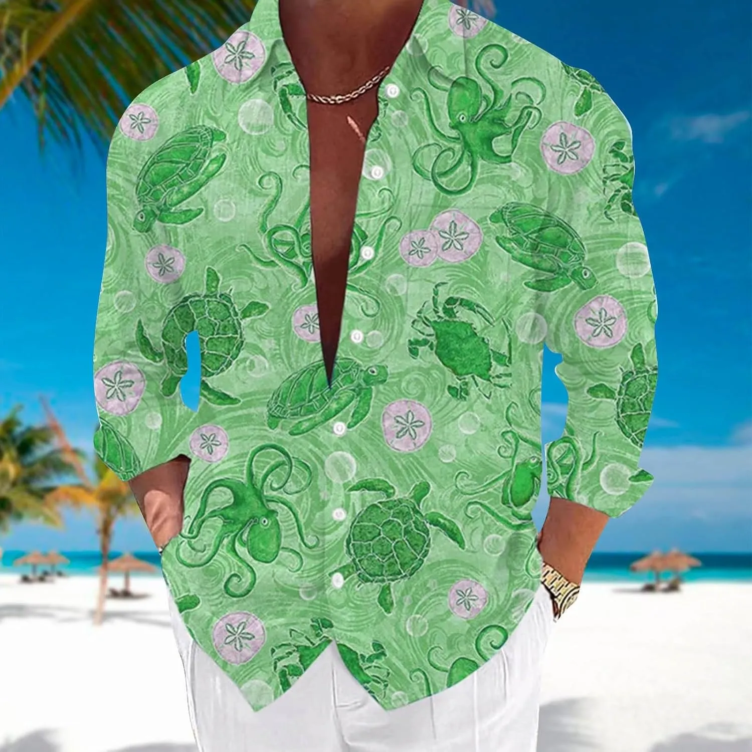 Hawaiian Shirt for Mens 2025 Fashion Tropical Beach Aloha Shirts Summer Button Down Short Sleeve Novelty Printed Tops